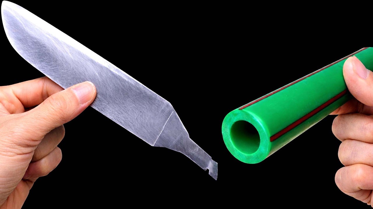 99% людей не знают этого СЕКРЕТА! Как сделать СВЕРХПРОЧНУЮ рукоятку ножа из ПВХ-трубы.