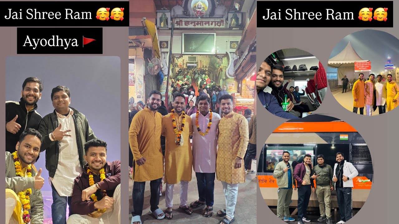 Ep - 1 Delhi to Ayodhya with office friends (Jai Shree Ram 🚩) 🥰😇