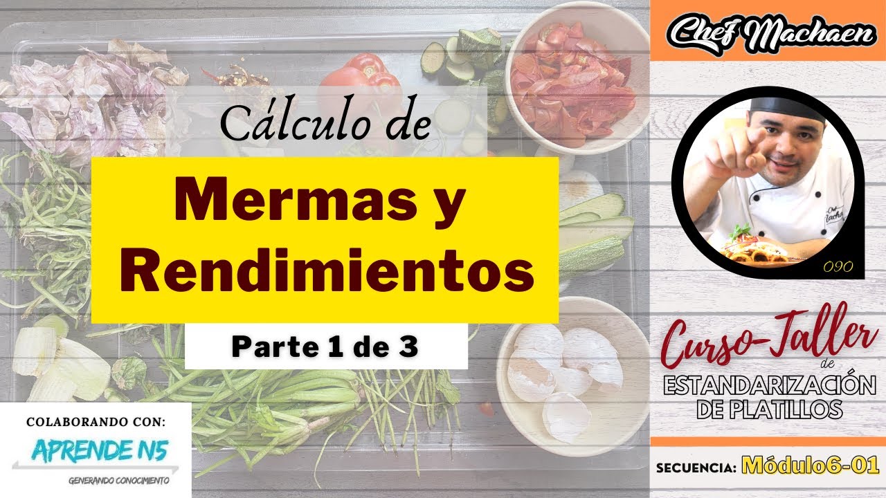 Cálculo de Mermas y Rendimientos | Parte 1 | Receta Estándar | Costeo de Recetas | Módulo6-01