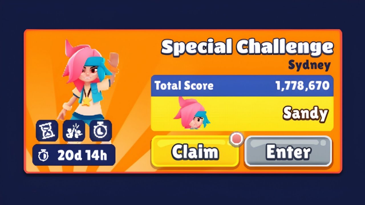 ⏳ Special Event to get SANDY (Default Outfit)| New Challenge Event | (Score Compromised) ⭐