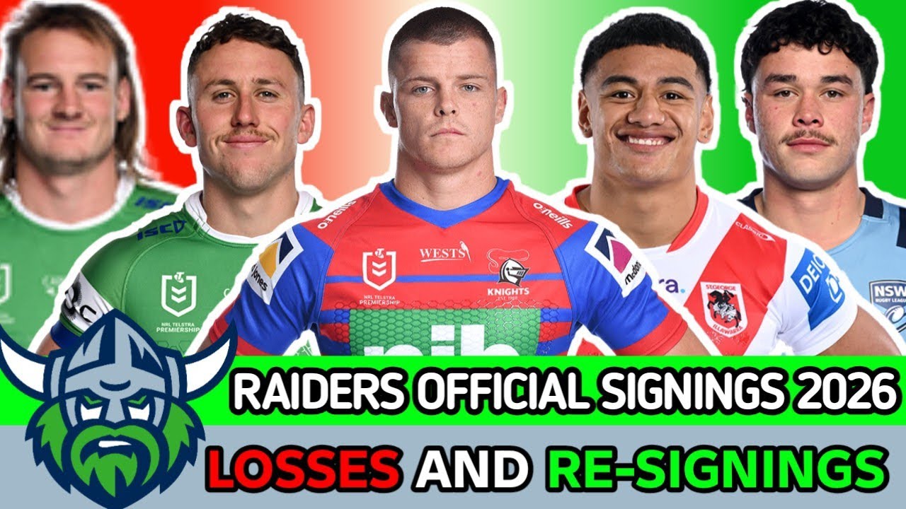 Canberra Raiders Official Signings & Losses And Re-signings 2026 Nrl Signing 