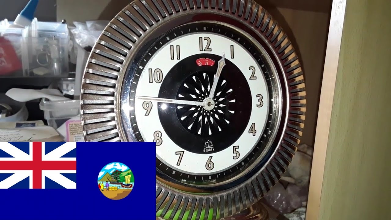 Vintage Equity Kaleidoscope Clock from the 1950s Made In British Hong Kong!