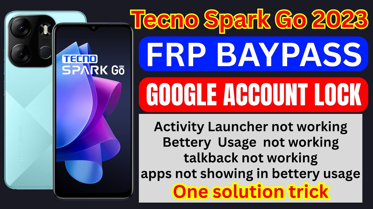 Tecno Spark Go 2023 Frp Baypass !! Google account Unlock Tecno Spark Go 2023 Without Pc