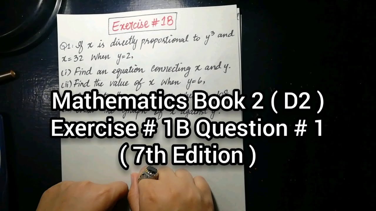 Mathematics Book 2 ( D2 ) New syllabus | 7th Edition | Exercise 1 B | Question no 1 | in Urdu