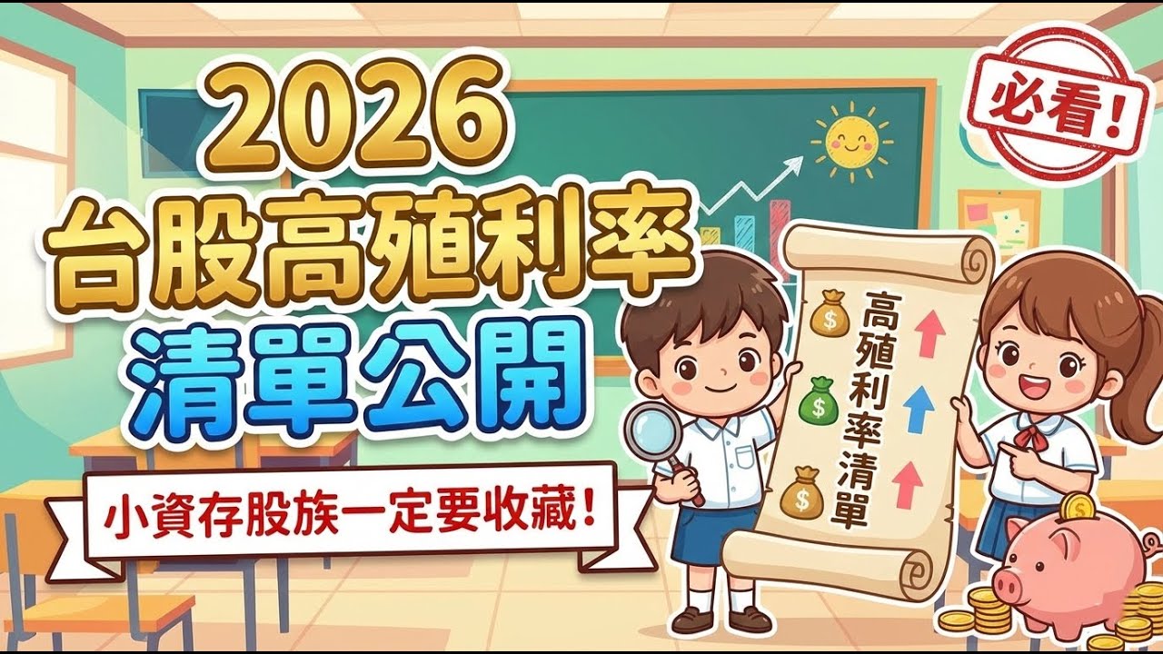 2026 台股高殖利率清單公開｜小資存股族一定要收藏！