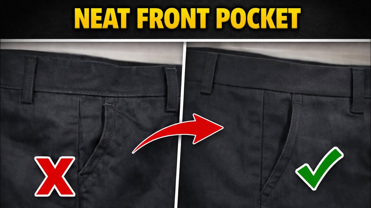 How to sew Trouser Front Pocket Sewing | professional method