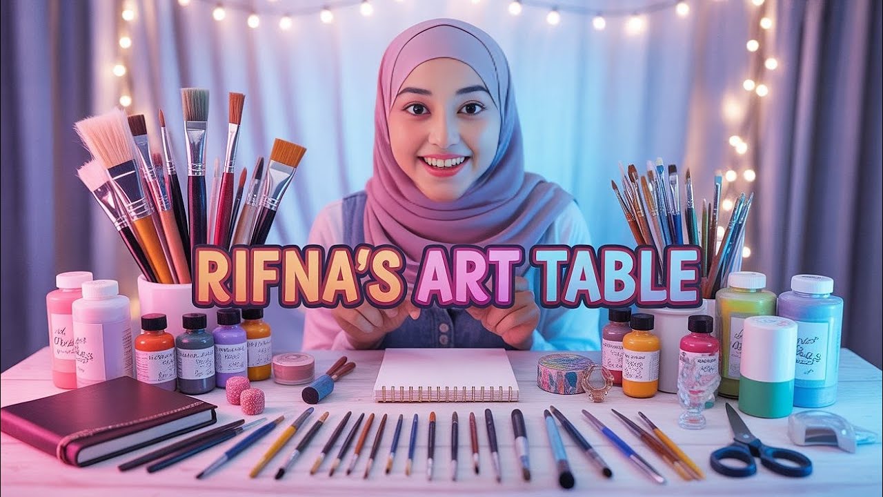 My FULL Art Supply Storage & Table Tour | Art Space Organization Hacks | Rifna Lima |