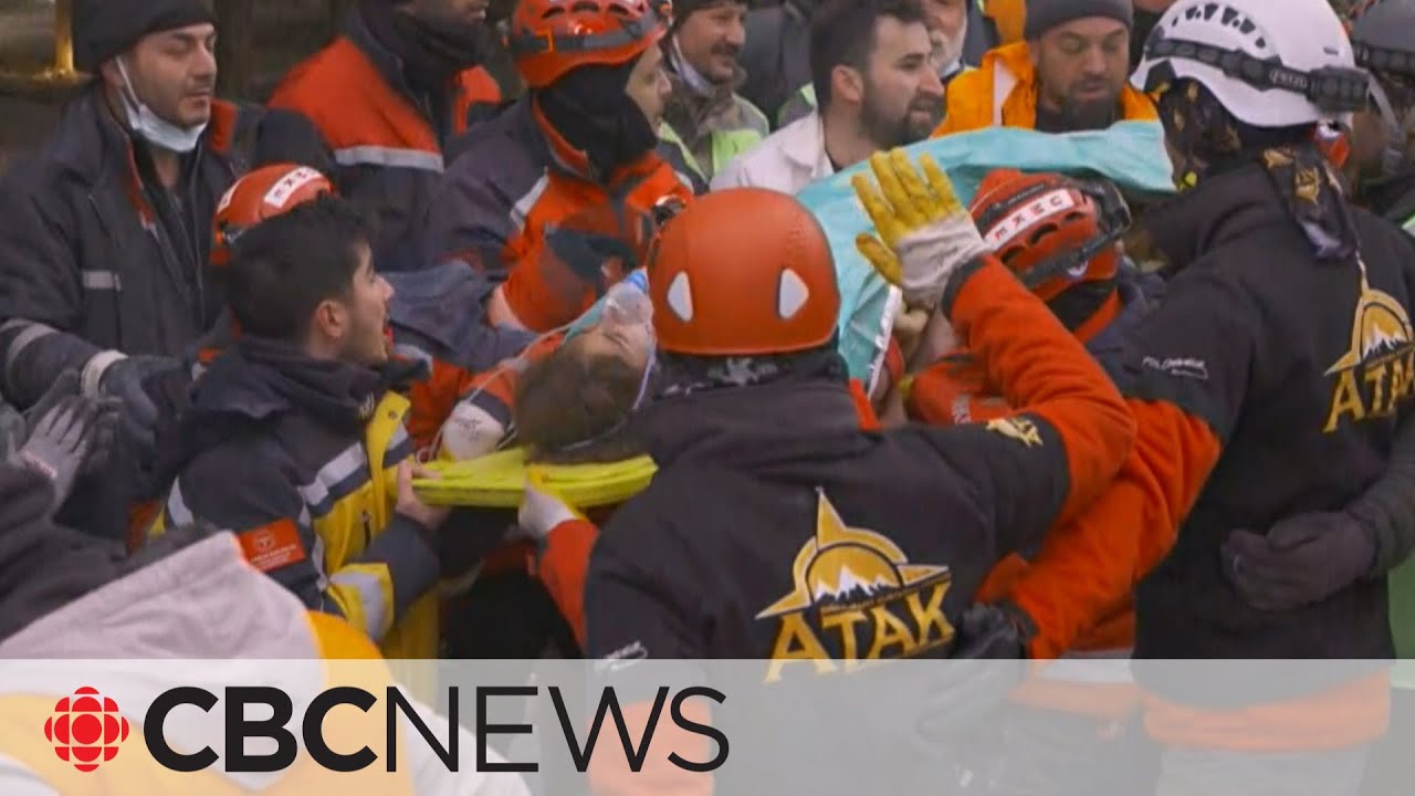 Woman rescued after five days under earthquake rubble in Turkey