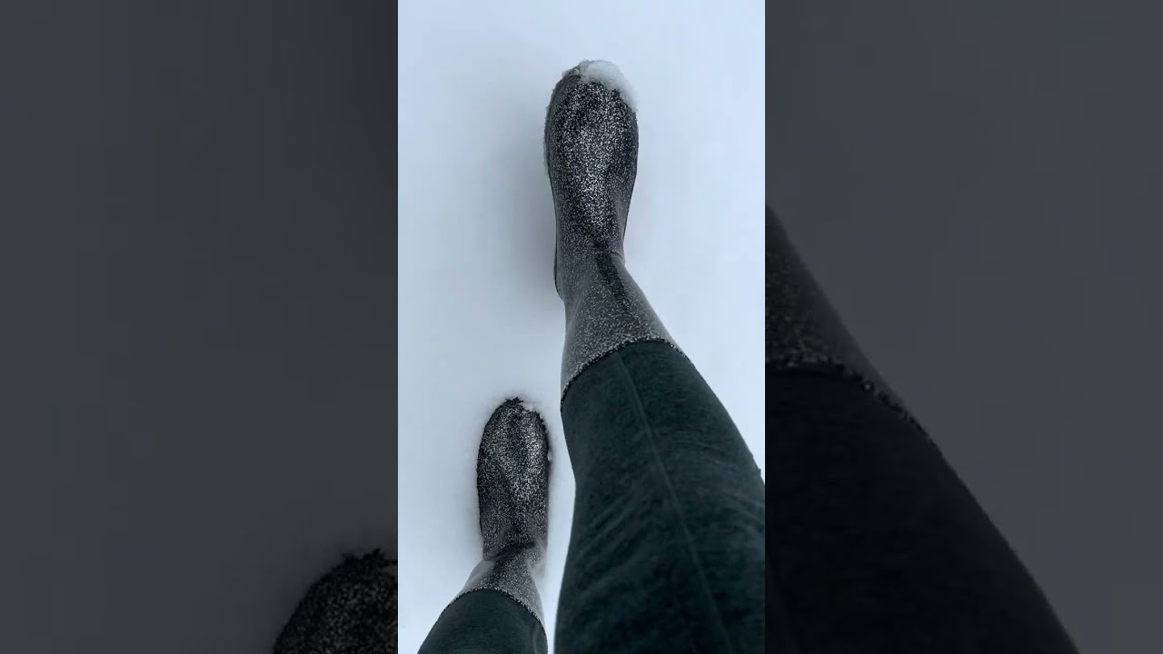 Glitter wellies and snow 