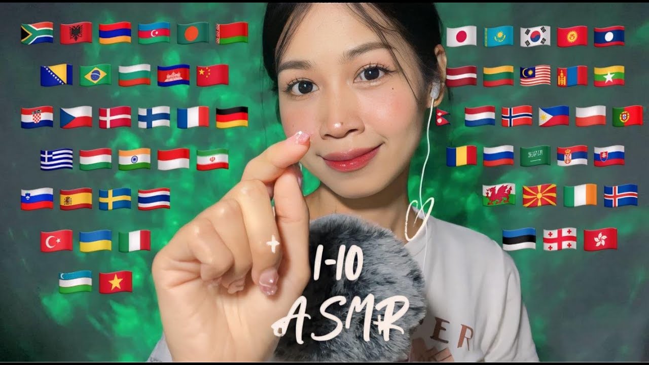 ASMR Counting 1 to 10 in 63 Languages Until You Fall Asleep 😪