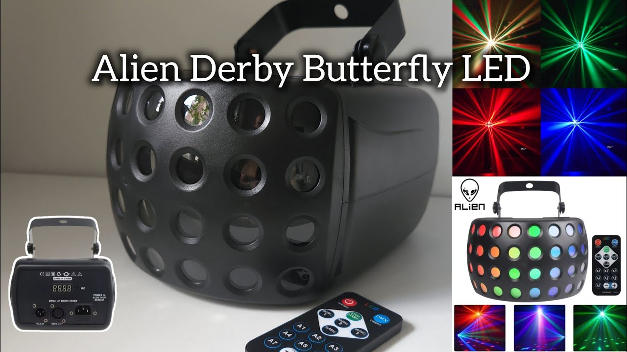 ALIEN RGBW LED Beam Butterfly Effect Lamp Butterfly LED Derby Black