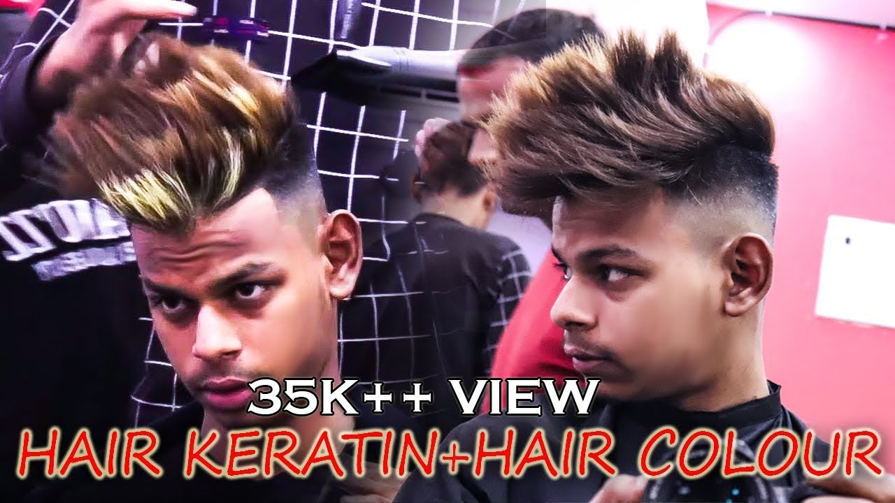 Hair keratin + Hair colour + Haircut | Shanu'zz salon | Salman sm