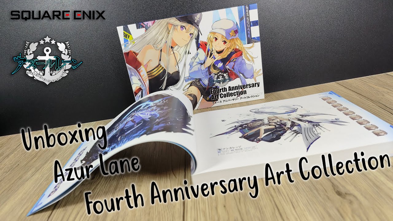 Unboxing Square Enix Azur Lane Fourth Anniversary Art Collection Book Flip Through