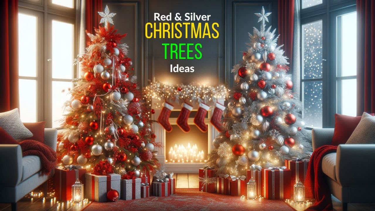 Christmas Decor | 'Decorate with Me' for a Red and Silver Tree ideas |christmas decorating