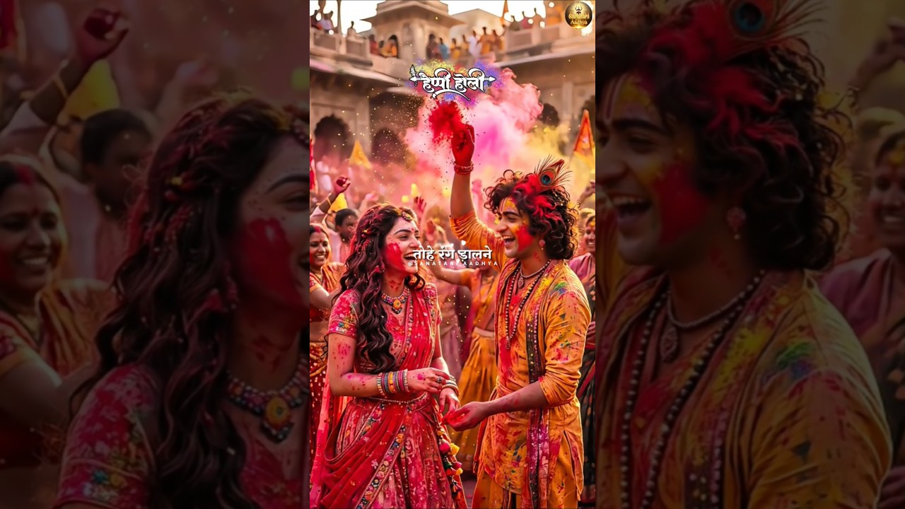 Holi Special 2026 ! Radha Krishna Status Video ! #radhakrishna #holi #holispecial #shorts