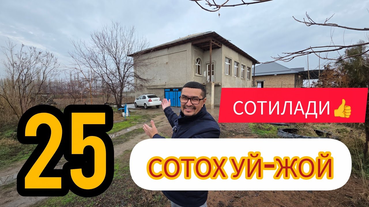 ЖУДА КАТТА 25-СОТОХЛИ УЙ-ЖОЙ АГОРОТЛАРИ БИЛАН СОТИЛАДИ.