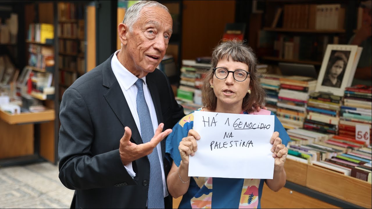 “Não me agarre pelo pescoço.” Marcelo confrontado por ativista na Feira do Livro