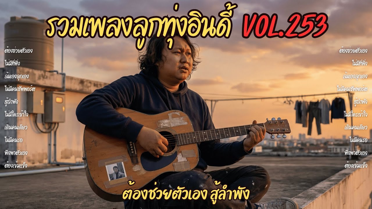 รวมเพลงลูกทุ่งอินดี้ Vol.253 💪 ต้องช่วยตัวเอง สู้ลำพัง | 10 เพลงไม่มีใครช่วย (2026)