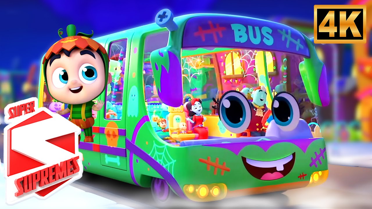 Halloween Wheels on the Bus + More Kids Songs & Nursery Rhymes