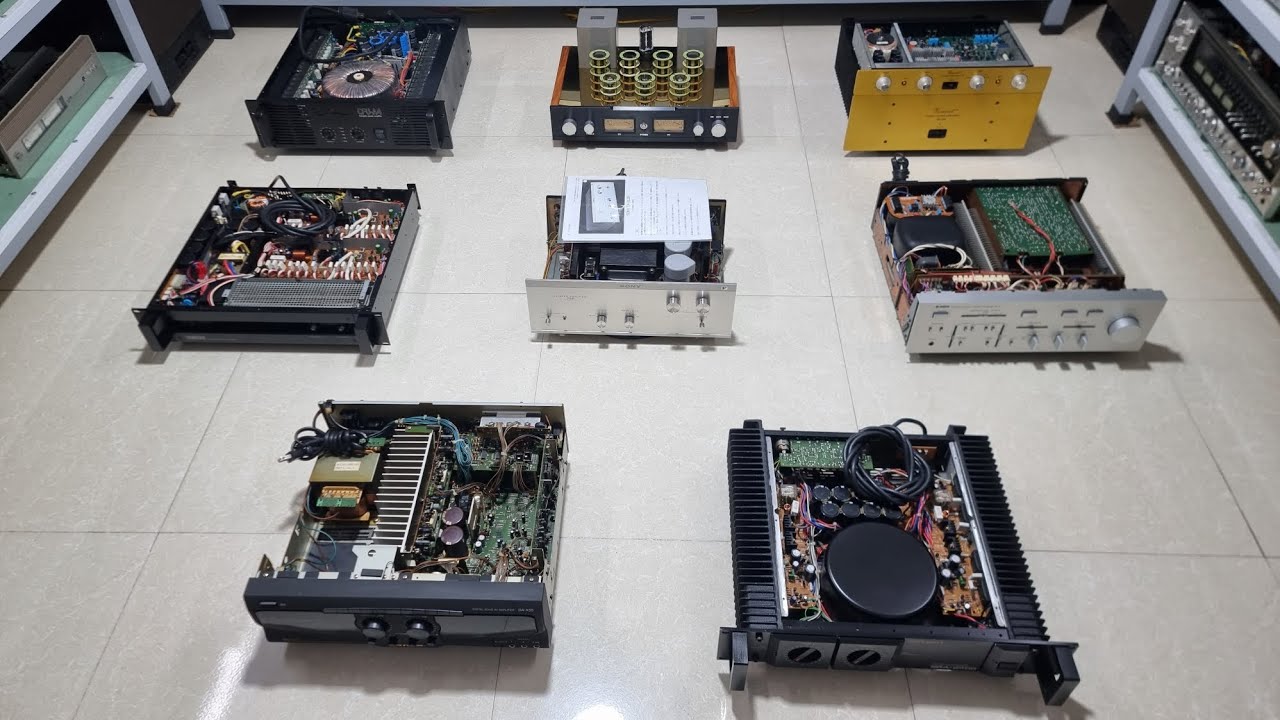 Ampli Vàng Ròng 4000w 52 Sò Đại,tụ to như pháo cối.Hanh Audio 0967.996.893