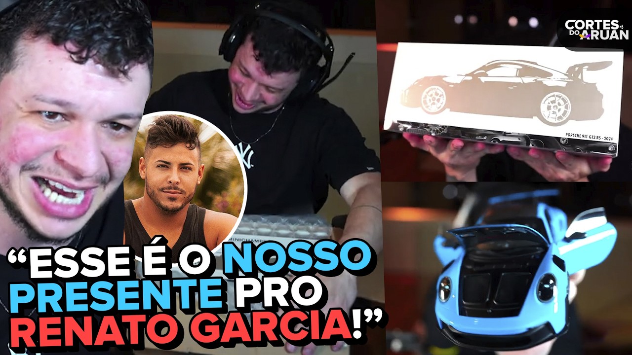 🚨 ESSE &Eacute; O PRESENTE DO ARUAN E DO CHAT PARA O ANIVERS&Aacute;RIO DO RENATO GARCIA! - Cortes do Aruan