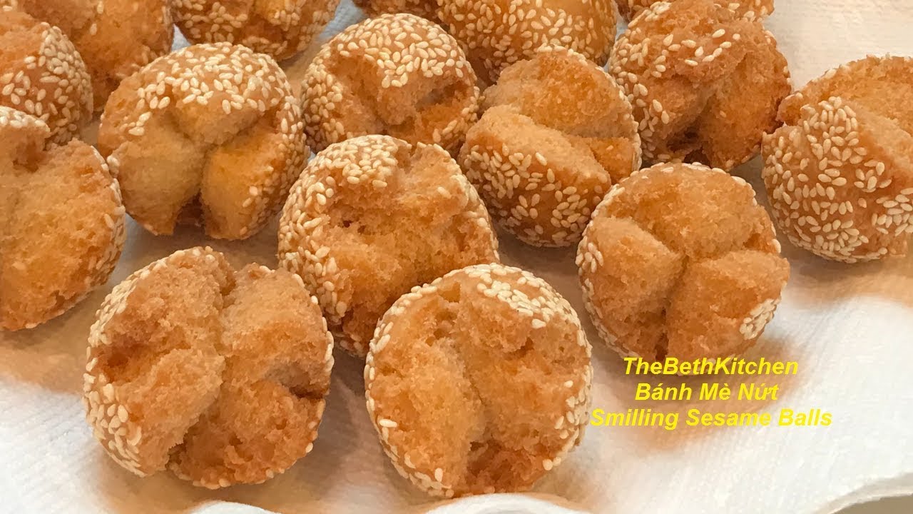 Cách Làm Bánh Mè Nứt Giòn Xốp  _ Bánh Rán Vừng công thức Tiếng Việt