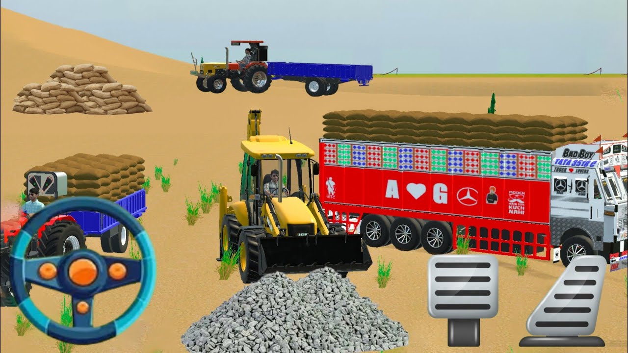🚜Tractor and JCB loading