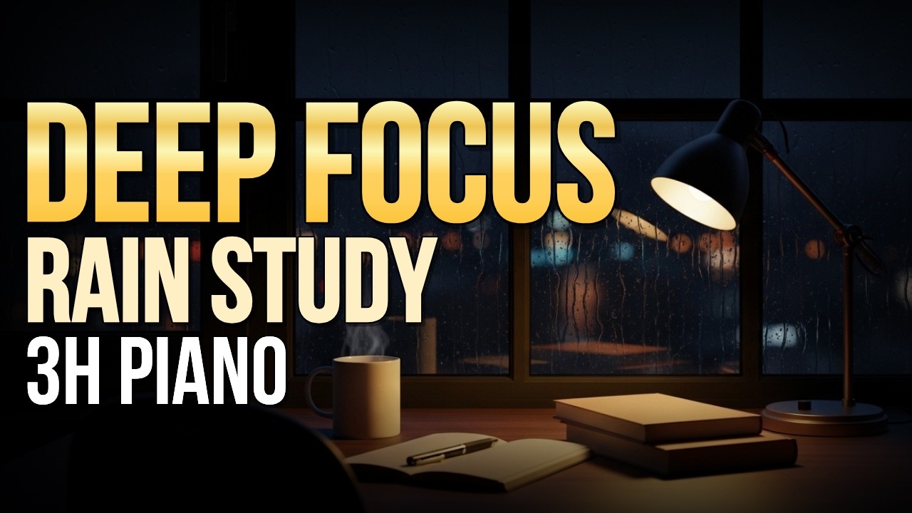 Dark Rain Study Music for Deep Focus & Meditation (3 Hours)