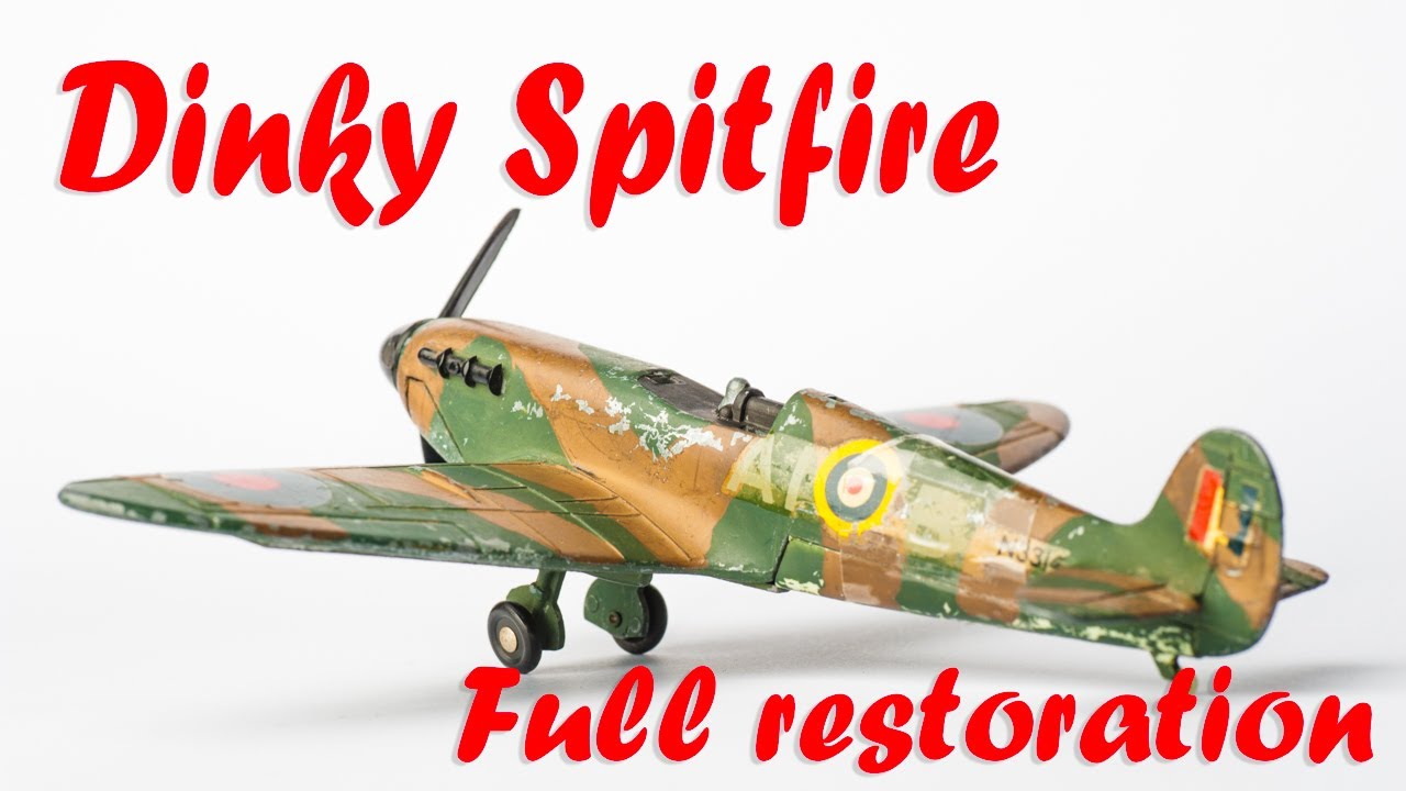 Dinky Toys Spitfire No 719 Diecast airplane custom restoration