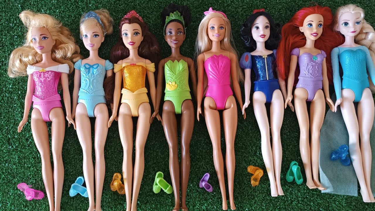 Mattel Disney Princesses Dress up Ariel, Rapunzel, Belle, Tiana, Sindirella, Mulan DIY