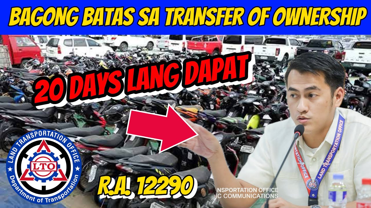 LTO: 20 days lang ang pag Transfer of Ownership ng motorsiklo