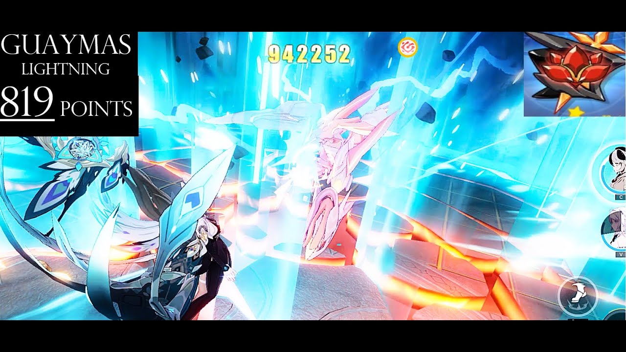 Honkai Impact 3 Guaymas Lightning [819 Points] Red lotus D490 Vita SS, Hofi S2, Cora SSS Kian elf 4*