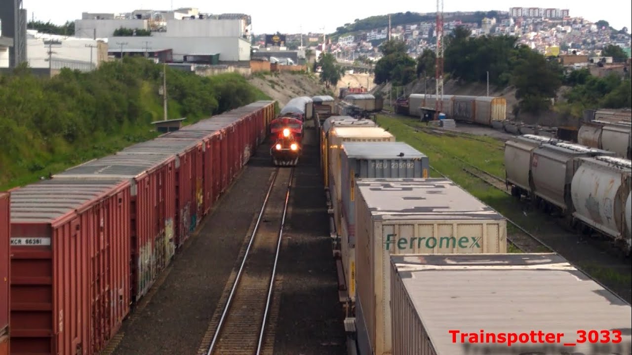 Patios Ferromex Guadalajara con mucha Actividad - Así es la llegada a patios de un tren de camino