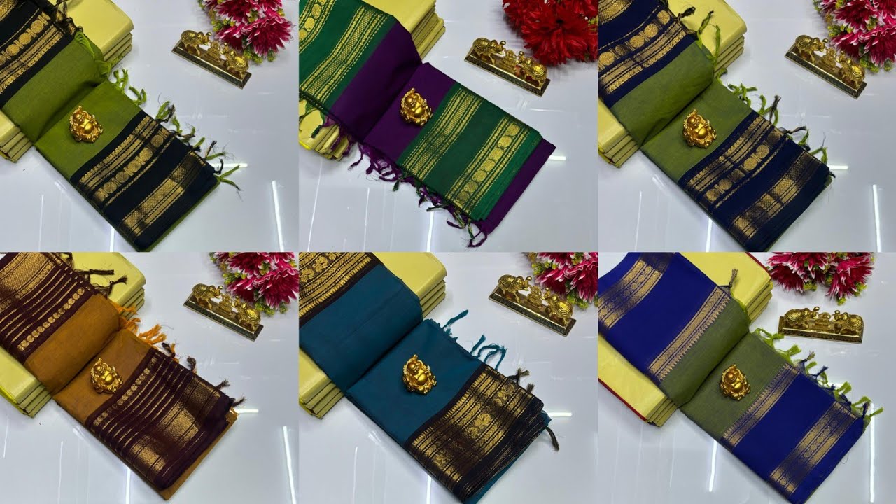 New arrivals of kanchi cotton sarees🦚 Whatsapp: 9486877976 #trending #cotton 