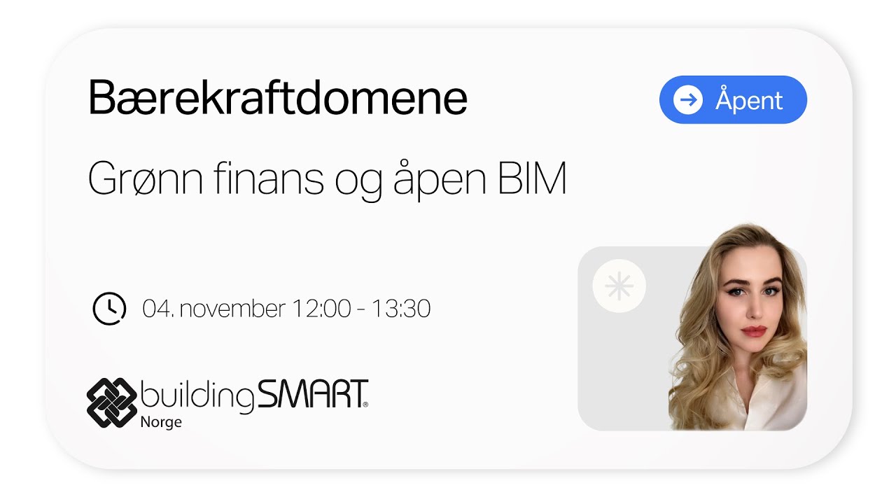 Bærekraftdomene - Grønn finans og åpenBIM