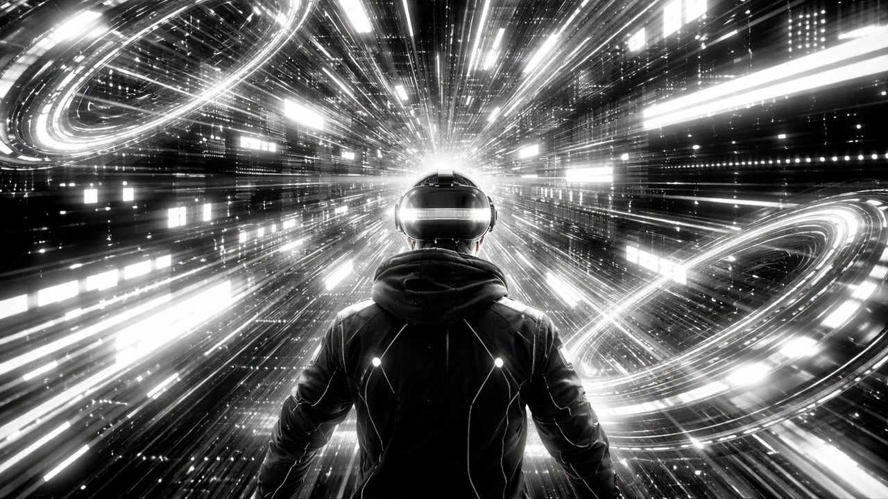 Black & White Motion Tunnel | Cinematic 4K Background