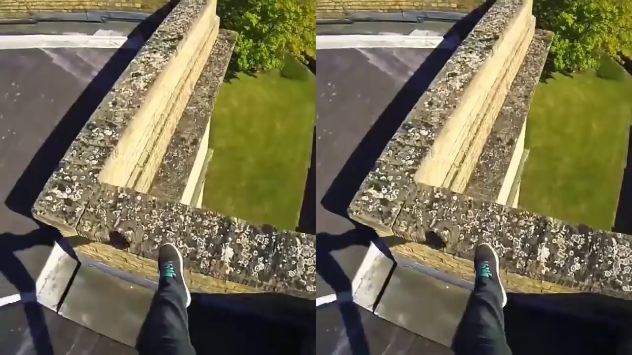 3D Parkour in the Street   Full HD POV 3D SBS VR Box
