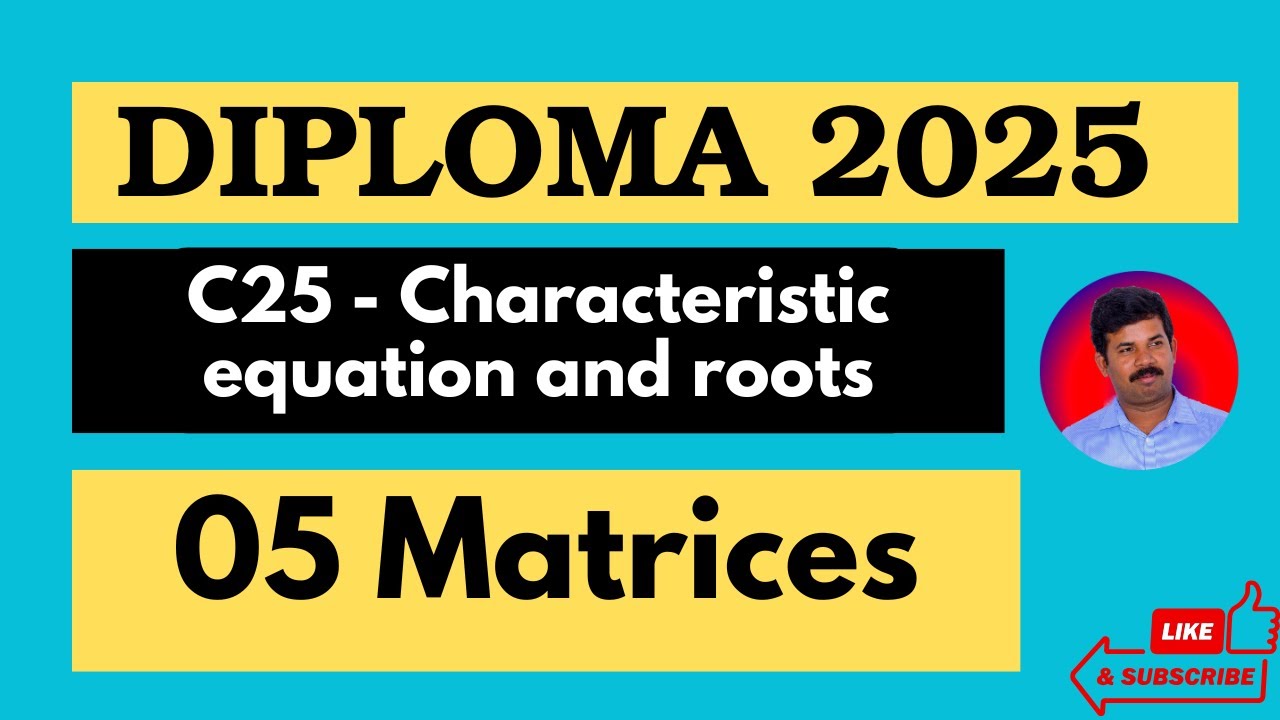 04 || c 25 Matrices ||  5 marks ||   characteristic of a matrix