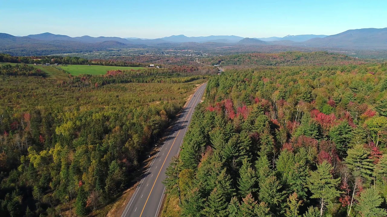 New Hampshire Fall Foliage Update Lancaster, NH 10/3/17  Drone