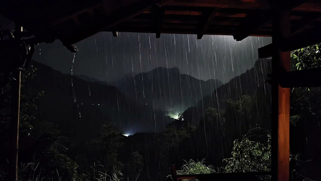8 Hours of Rainy Night in Japan 🇯🇵 🌧️ | Mountain Rain Sounds for Sleep & Relaxation
