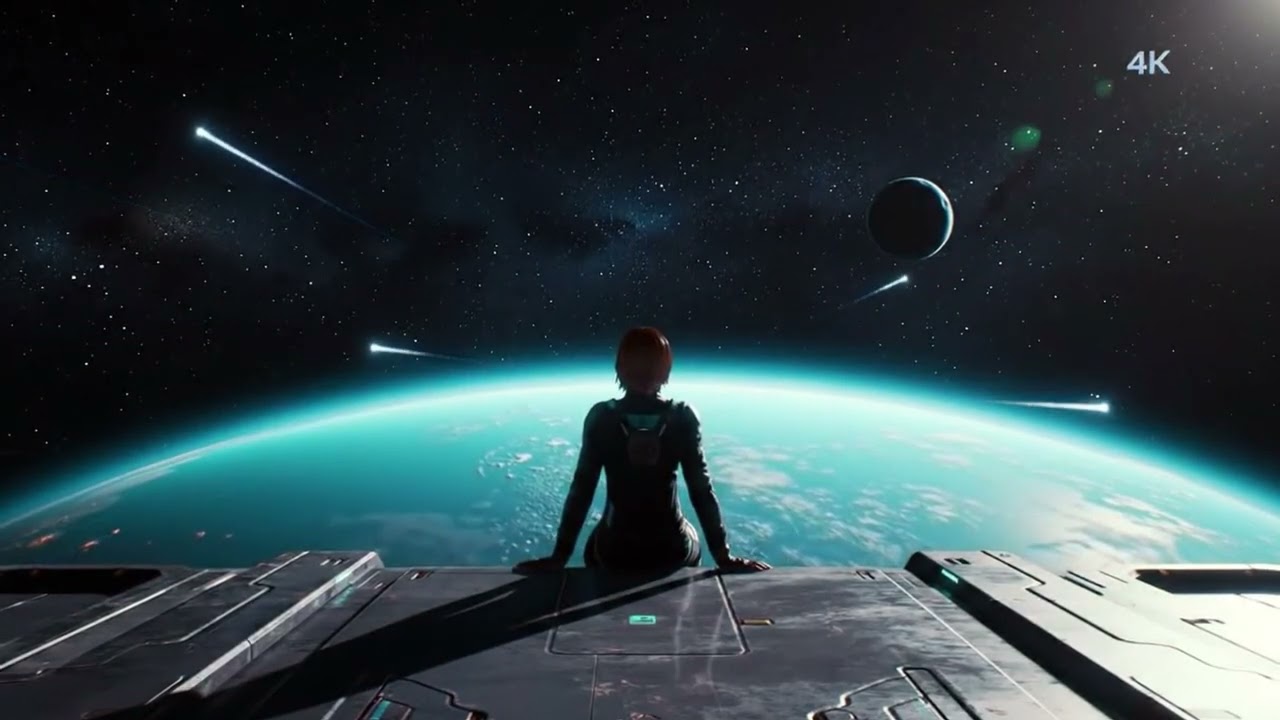 “Relaxing Space Ambience for Deep Sleep — A Quiet Moment Above Earth