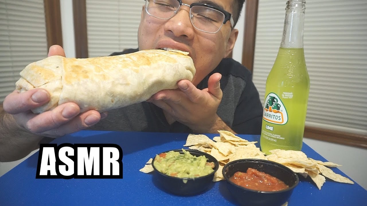 GIANT BURRITO *BIG BITES *CRUNCHY ASMR