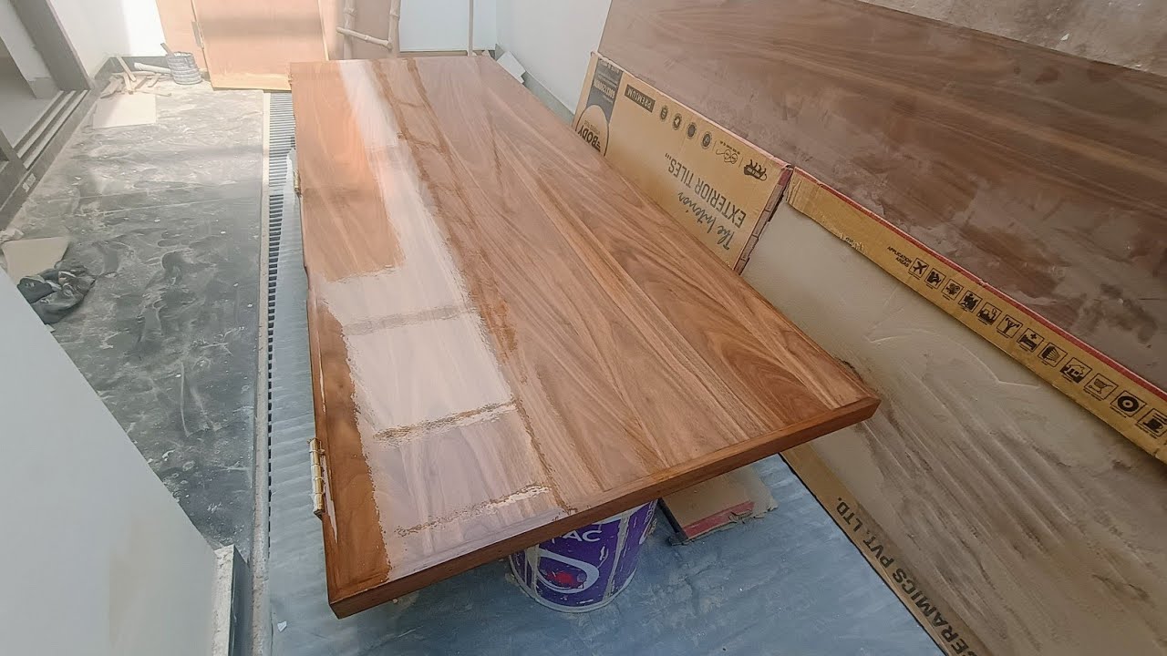 Veneer door polish /How to polish wooden door