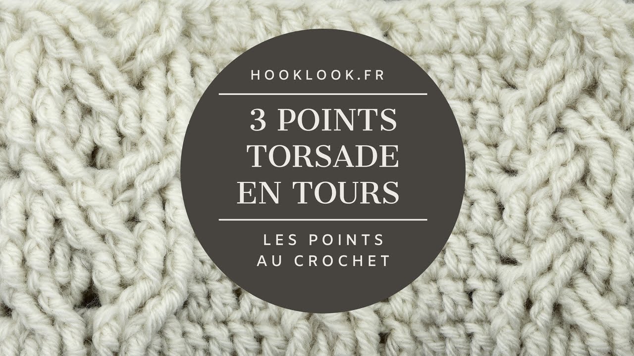 3 torsades au crochet en tours