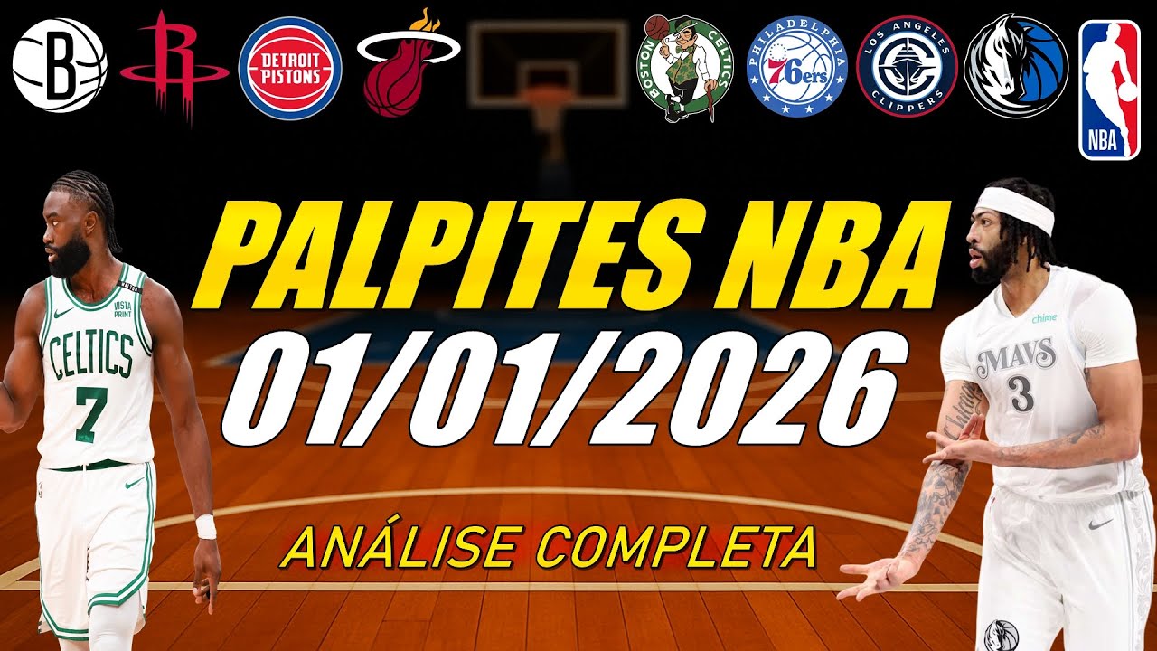 Melhores Palpites NBA HOJE - Análise NBA (01/01/2026) - Palpites Basquete para HOJE + Bilhete PRONTO