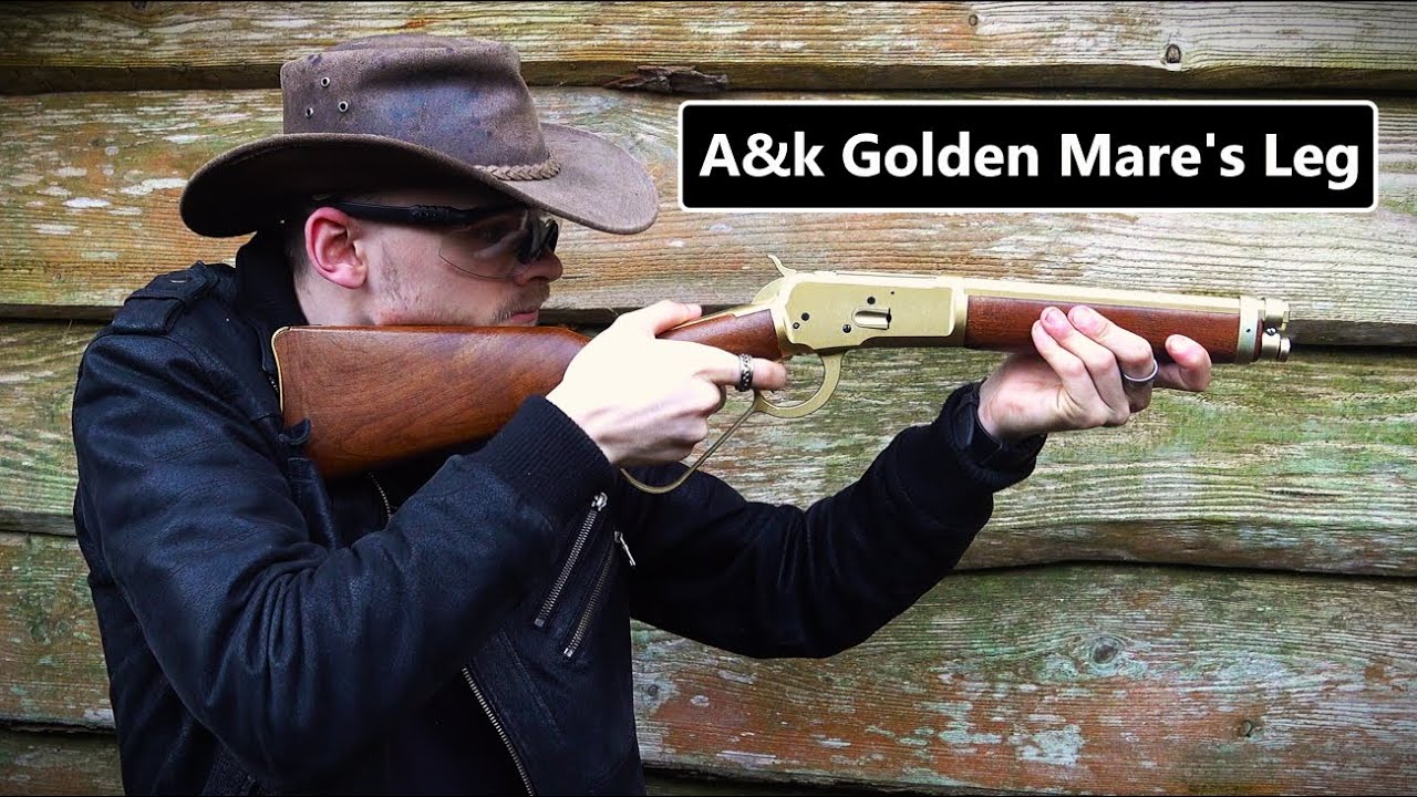 Реплика страйкбольного оружия A&k Golden Mare's Leg Lever action!