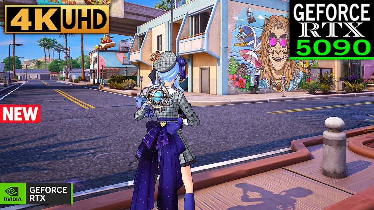 Fortnite Hoshimachi Suisei Skin Gameplay | RTX 5090 ( 4K Max Settings + RTX ON )