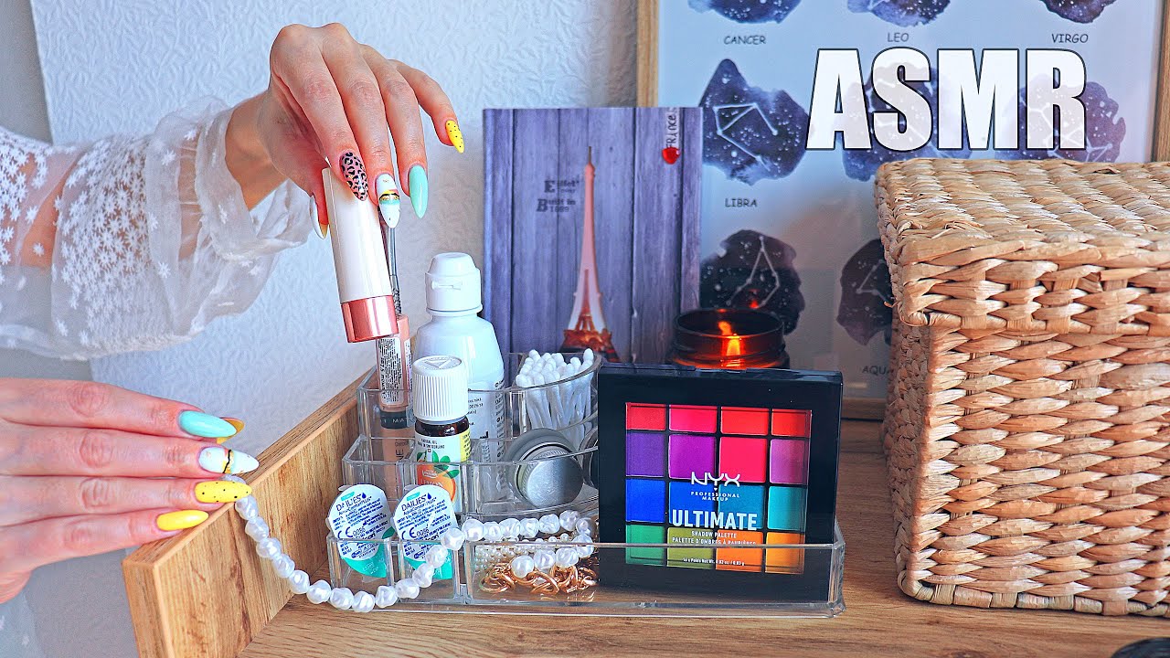Asmr CLEANING AND ORGANIZING My bedroom Satisfying Video | АСМР в СПАЛЬНЕ Организация косметики