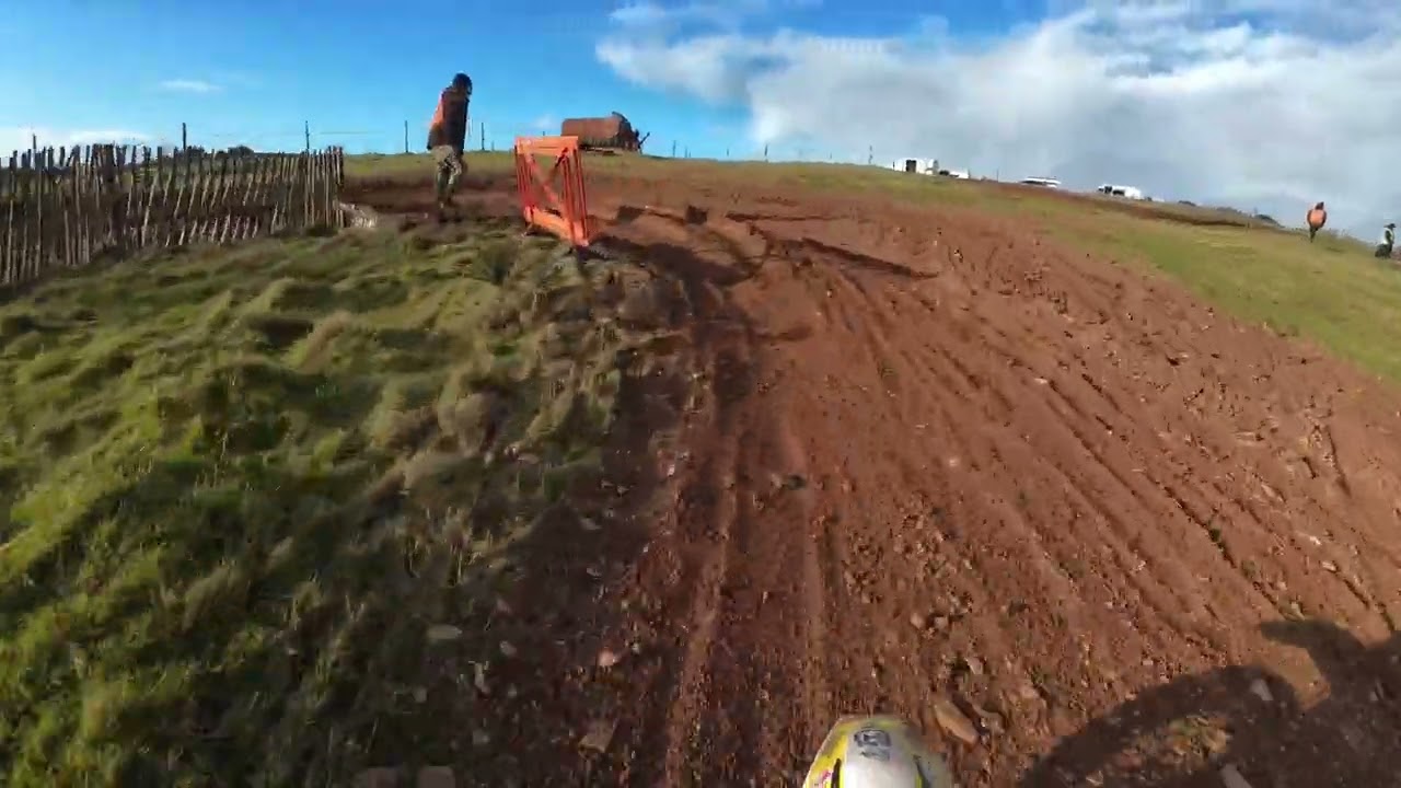 alfie riding his Husqvarna tc 65 at north Devon motocross track 