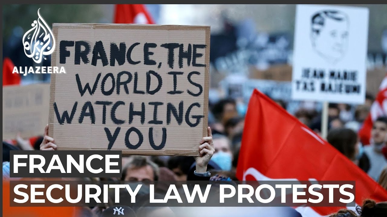 France: Protesters clash with police over new security law